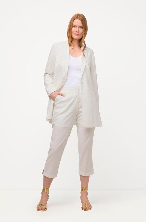 Immagine prodotto Ulla Popken Pantaloni di misto lino con cintura elastica e spacchetti (50)