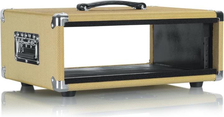 Actual product image Gator Cases GR-RETRORACK-3TW Retro Rack Vintage Amp Vibe Rack Case 3U Tweed (Accessories)