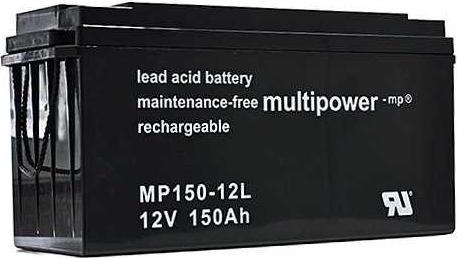 Produktbild Multipower MPL150-12 12V 150Ah Long Life Bleiakku AGM Blei Gel Akku (12 V, 150 Ah)