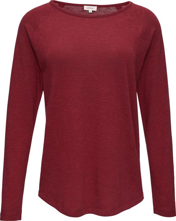 Produktbild S.Oliver T-Shirt Langarmshirt mit Flammgarnstruktur und Raglanärmeln (36)