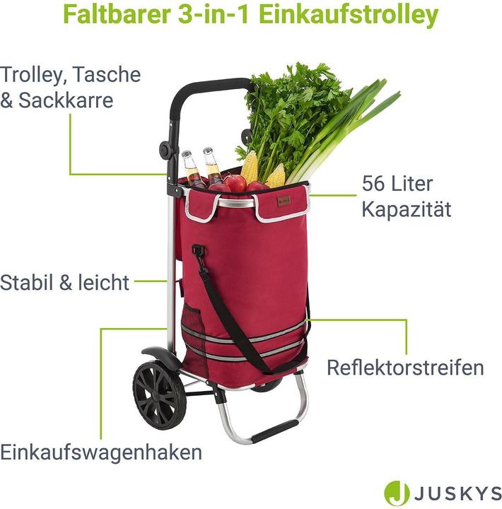 Produktbild Juskys 3in1 Einkaufstrolley