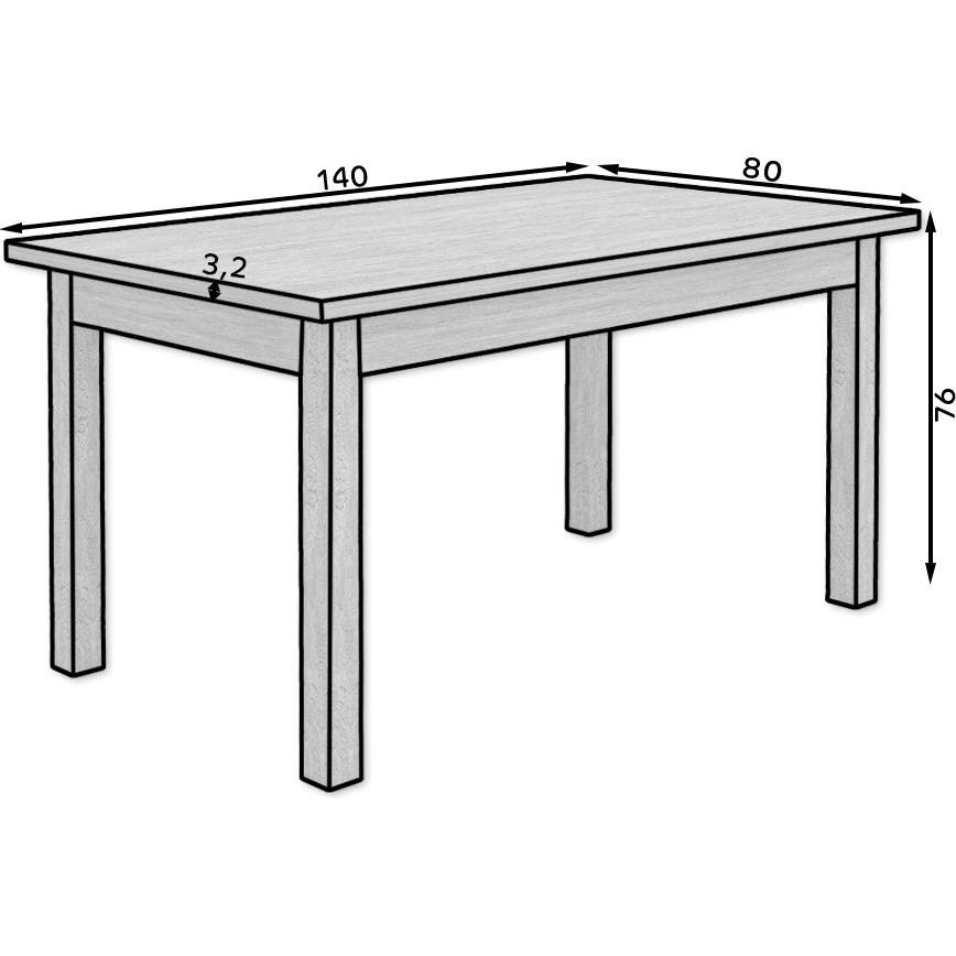 ADRK Furniture, Esstisch, Tisch- und Stuhlset RODOS 80