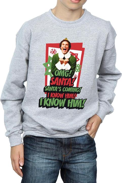 Actual product image Elf Boys OMG Santa Sweatshirt (140, 146)