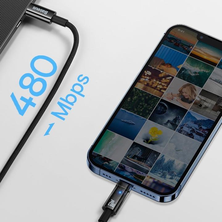 Produktbild Baseus Explorer,USB-C to Lightning Cable, 20W, 1m (Blue) (1 m, 20 W)