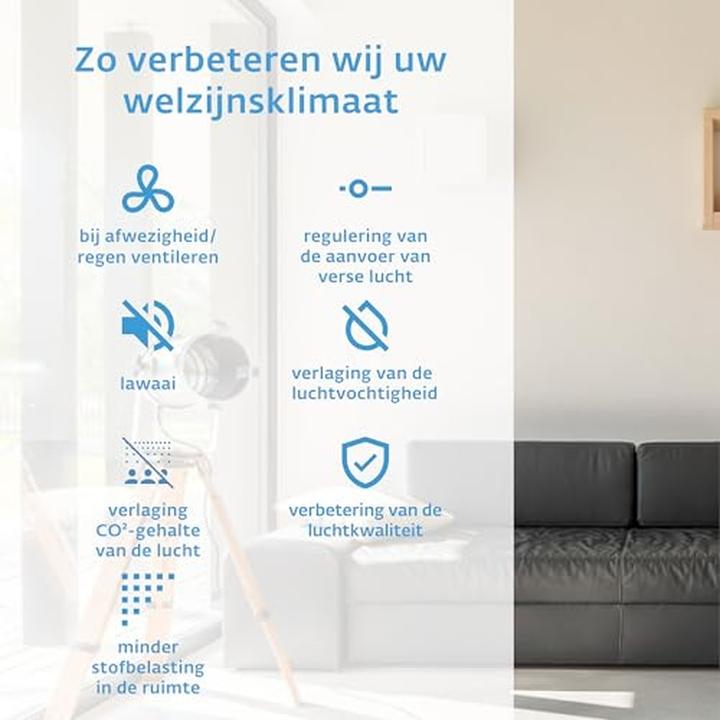 Produktbild Siegenia Wandventilator, stil und energieeffizient, hohe Luftkapazität, geluidsisolatie, smarte Filtertechnik