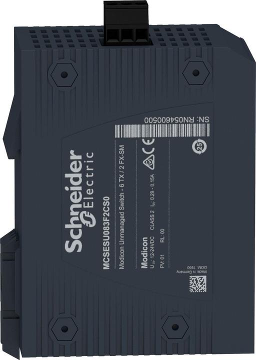 Produktbild Schneider Electric Schneider Modicon MCSESU083F2CS0Unmanaged Switch 6 Ports für Kupfer - Switch - K (8 Ports)