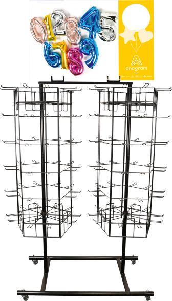 Produktbild Amscan Spinner-Display 120 Haken 2 x 5-seitig schwarz 122