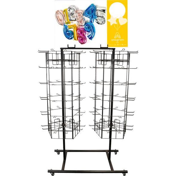 Amscan Spinner-Display 120 Haken 2 x 5-seitig schwarz 122