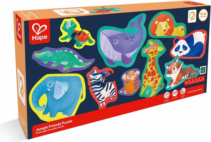 Immagine prodotto Hape Puzzle degli amici della giungla (40 pezzi)