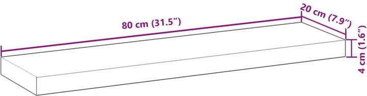 Actual product image vidaXL Tischplatte (80 x 20 cm)