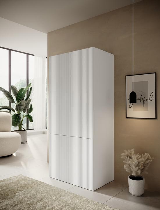 Actual product image Cama Wardrobe PAFOS 2D 90x55 5x198 5 white matt (90 x 55.50 x 198.50 cm)
