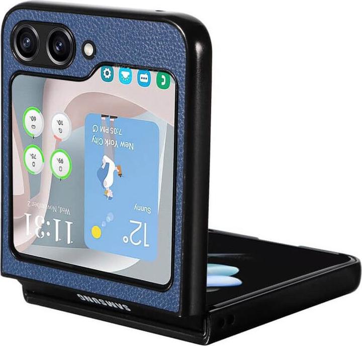 Productafbeelding Cover-Discount Galaxy Z Flip5 - Hybride Beschermhoes Donkerblauw (Samsung Galaxy Z Flip5)
