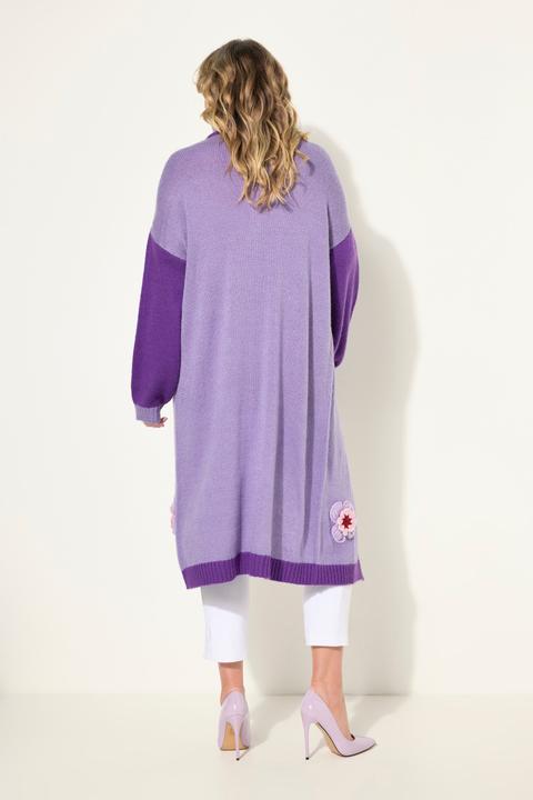 Produktbild Miamoda Strickjacke, Straight Fit, Blüten-Streifen, Langarm (56)