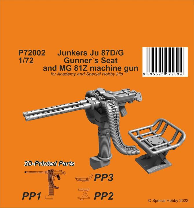 Actual product image CMK Ju 87D/G Gunner's Seat and MG 81Z machine gun / for Academy/SH
