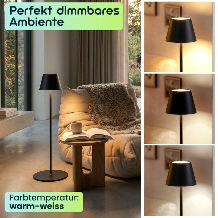 Produktbild Casativo 2er-Set Moderne höhenverstellbare LED-Stehlampe, dimmbar, schwarz, 50 /90/130 cm (450 lm)