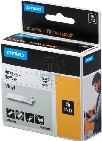 Actual product image Dymo Rhino vinyl tape, 18443, white (0.90 cm, White)