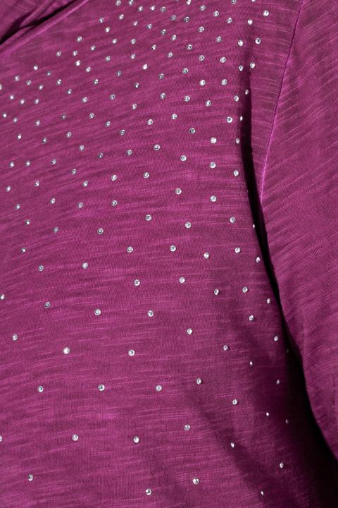 Produktbild Miamoda T-Shirt, A-Linie, ColdDyed, Strass-Verlauf, Kapuze (46)