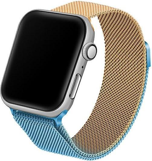 Actual product image Beline pasek Apple Watch Steel 42/44/45/49mm niebiesko-złoty blue/gold (42 mm, 44 mm, 45 mm, 49 mm, Stainless steel)