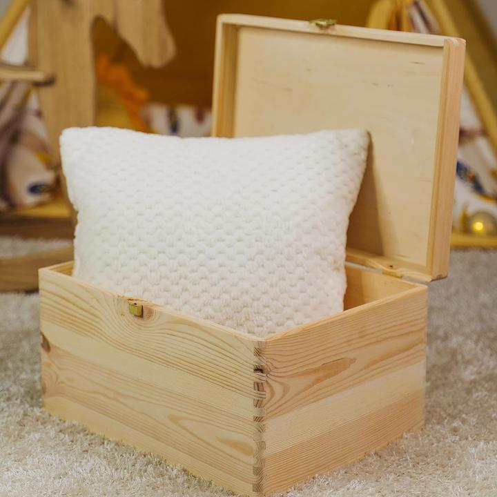 Produktbild Laublust Holzkiste mit Deckel & Schloss (30 cm)