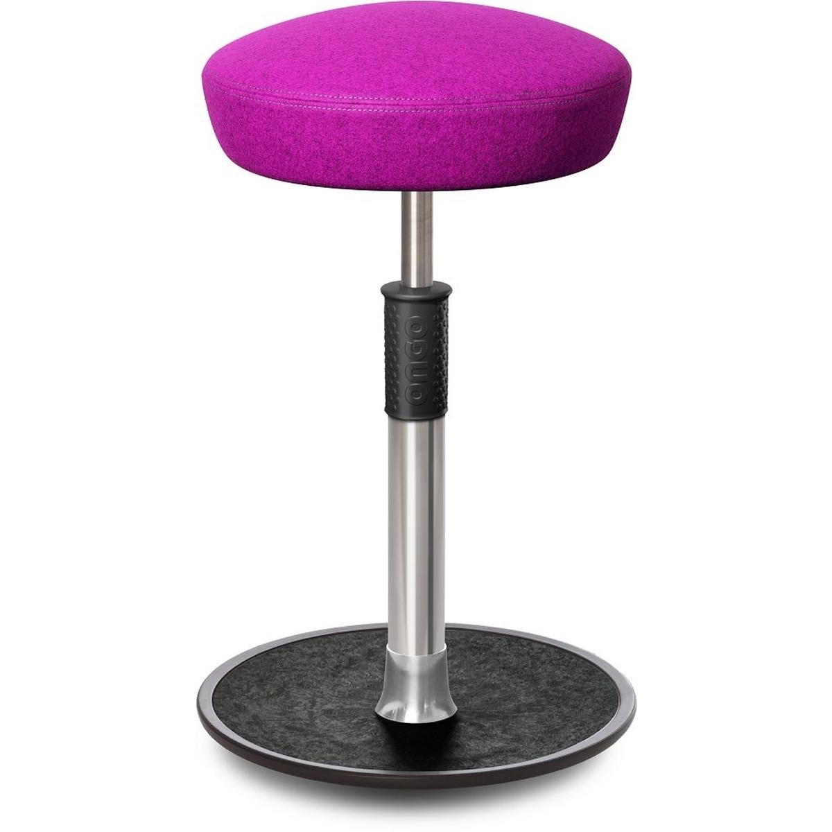 Ongo, Bürostuhl, Sitz- Stehhocker Free Tall Hutsitz kvadrat Divina Mel. Pink Chrom /schwarz