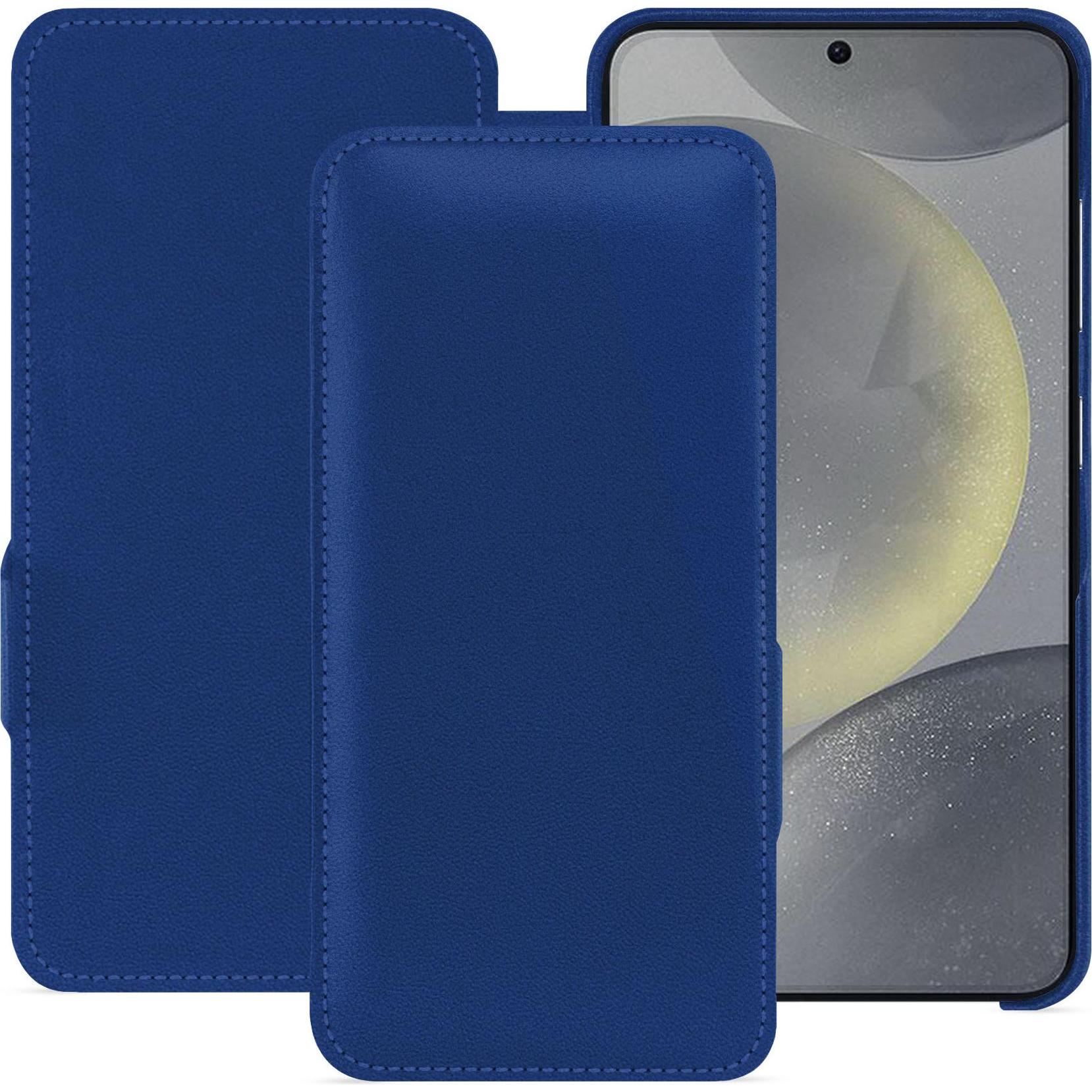 Noreve Lederschutzhülle horizontal (Samsung Galaxy S24), Smartphone Hülle, Blau
