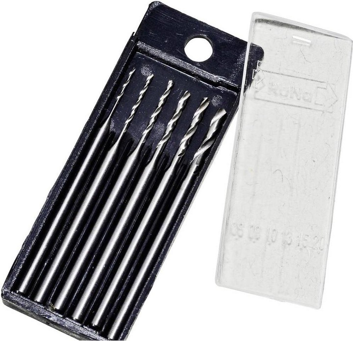 Immagine prodotto RoNa Set di punte elicoidali in metallo HSS 6t (1 mm, 0,8 mm, 1,3 mm, 1,5 mm, 2 mm, 0,6 mm)