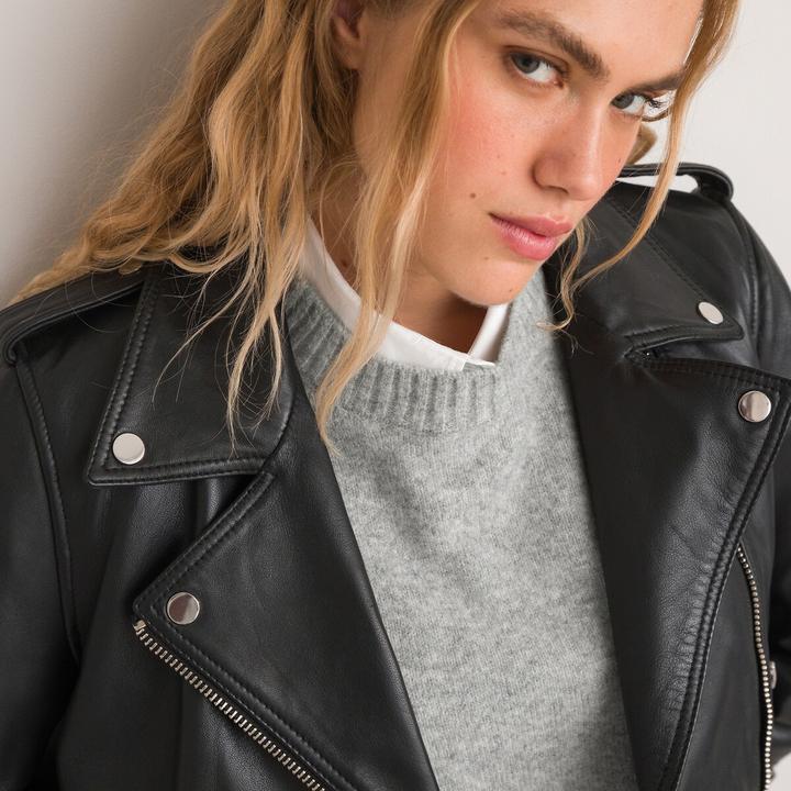 Actual product image La Redoute Collections Leather jacket Gaston (46)