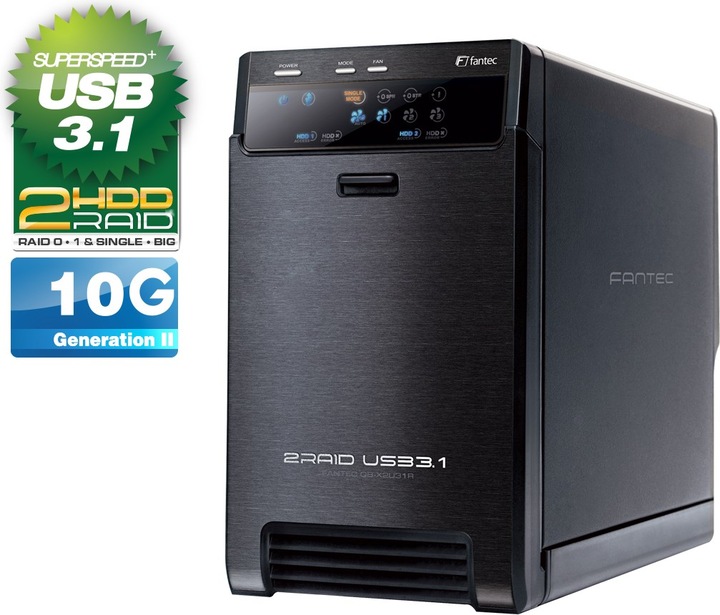 Actual product image Fantec QB-X2U31z 2 x 3.5 SATA Raid HDD USB 3.1 (3.5")