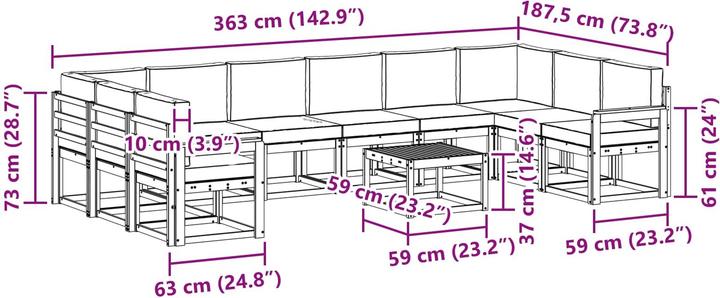 Produktbild vidaXL Outdoor-Sitzplätze