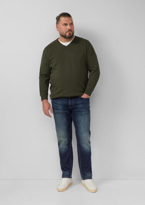 Produktbild S.Oliver Strickpullover Strickpullover mit Logo-Stickerei (4XL)