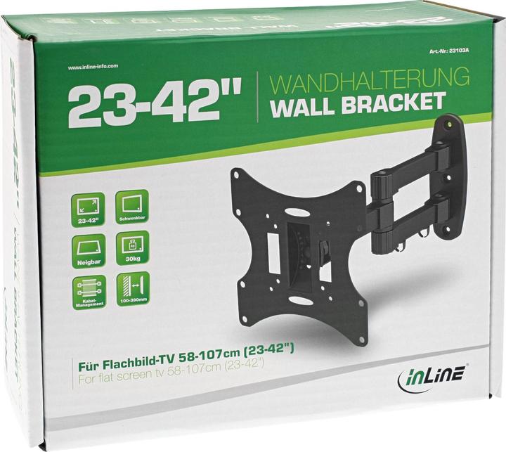Actual product image InLine 23103a (Wall, 30 kg, 9.06" - 22.99")