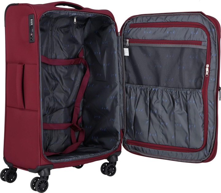 Actual product image D&N Travel Line 9504 4-wheel suitcase set, 3-piece with stretch fold (204 l, XL (from 140l))