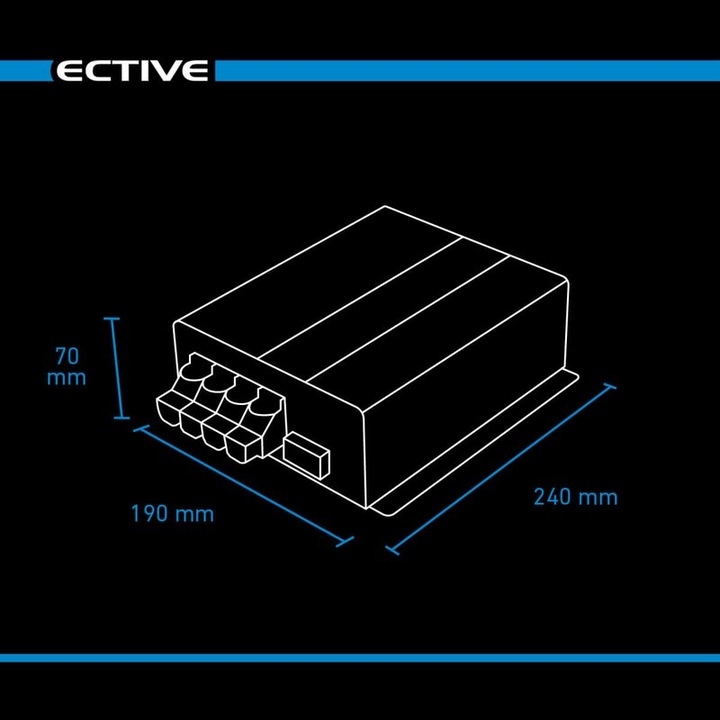 Produktbild Ective SBB60 Ladebooster 12V 60A mit 30A Solar-Laderegler Wohnmobil AGM LiFePO4