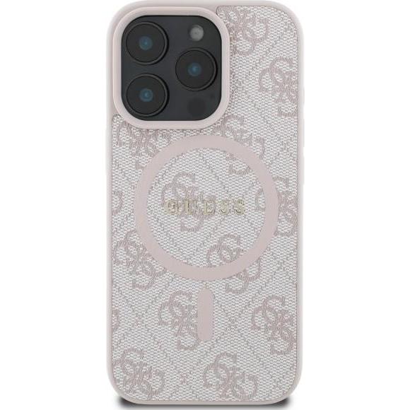 Thumbnail - Guess GUHMP16XG4GFRP iPhone 16 Pro Max 6,9" różowy/pink MagSafe PU 4G Ring Classic Logo (Apple iPhone 16 Pro Max), Smart...