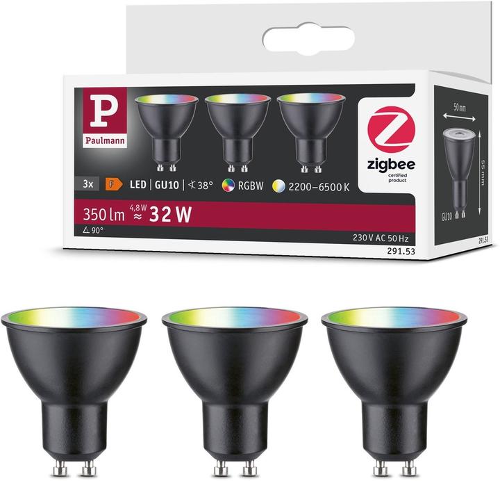 Productafbeelding Paulmann Reflector Zigbee (GU10, 350 lm, 3 x)