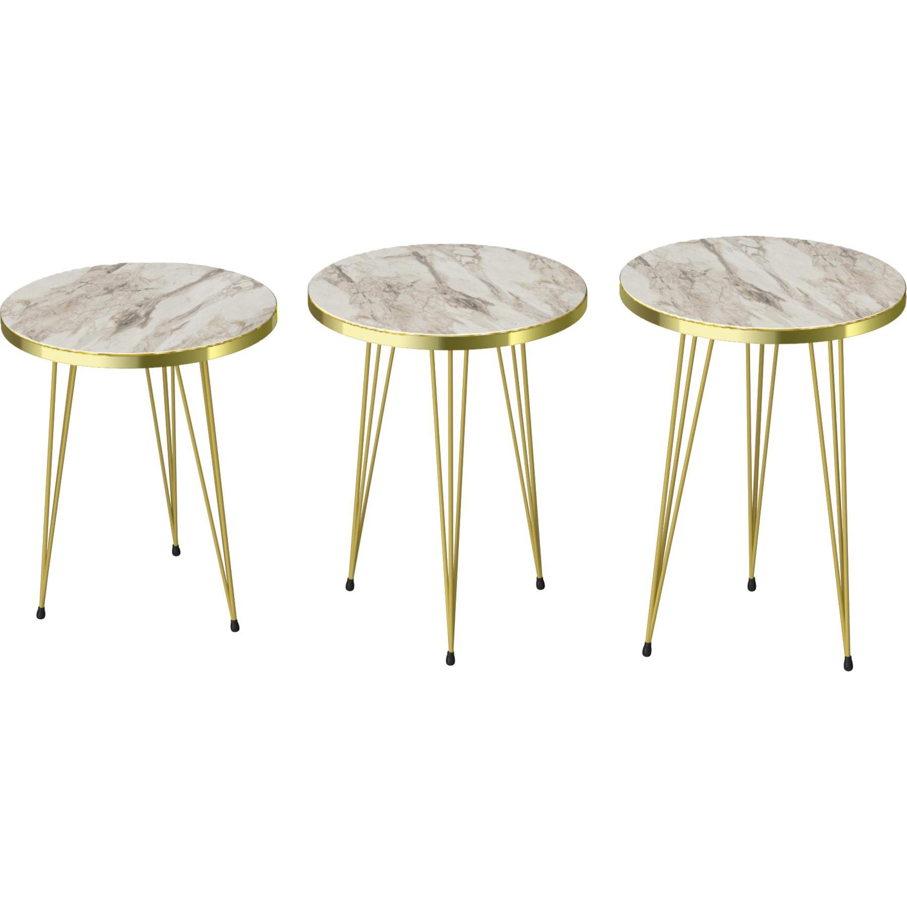 Thumbnail - En.Casa, Couchtisch + Beistelltisch, Ry (34 x 34 x 48 cm)