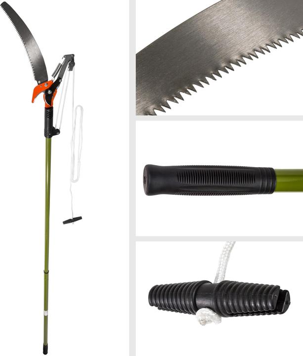 Actual product image tectake Telescopic pruning shears with saw