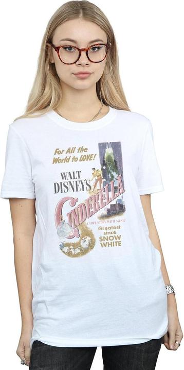 Immagine prodotto Cinderella Maglietta Boyfriend in cotone Poster Donna/Ladies (XL)