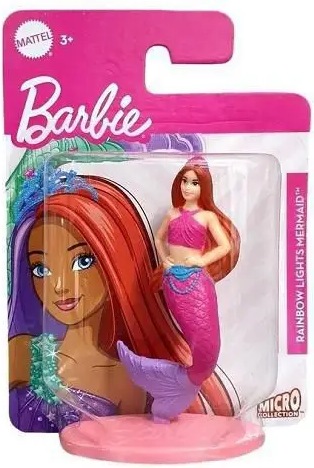 Actual product image Mattel Barbie Mini-Meerjungfrau mit Regenbogenlichtern, 7,5 cm