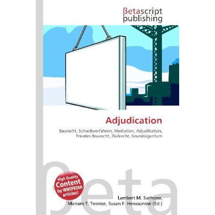 Thumbnail - Adjudication, Fachbücher