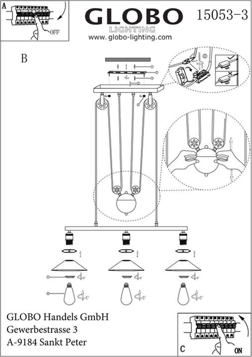Image du produit Globo Lampe à suspendre Lenius (E27)
