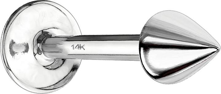 Produktbild Star Piercing Labret 14k weissgold mit Cone (14k Gold, ohne Messing)