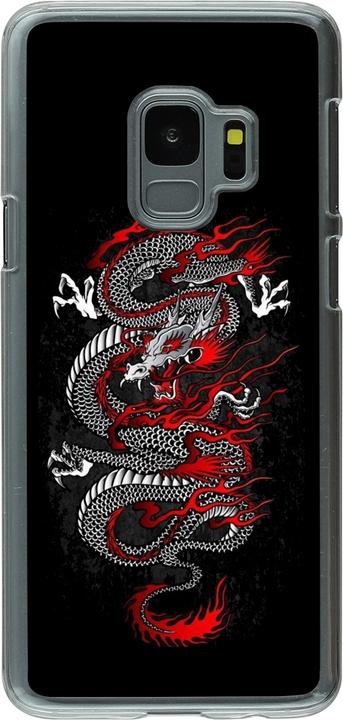 Actual product image PhoneLook Coque transparent Japanese style Dragon Tattoo Red Black (Samsung Galaxy S9)