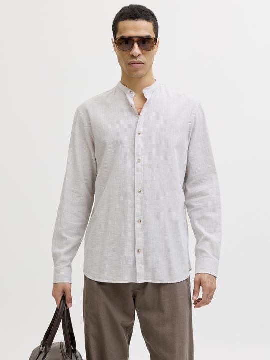 Actual product image Jack & Jones Jjesummer Linen Blend Band Shirt L/S Sn (XL)