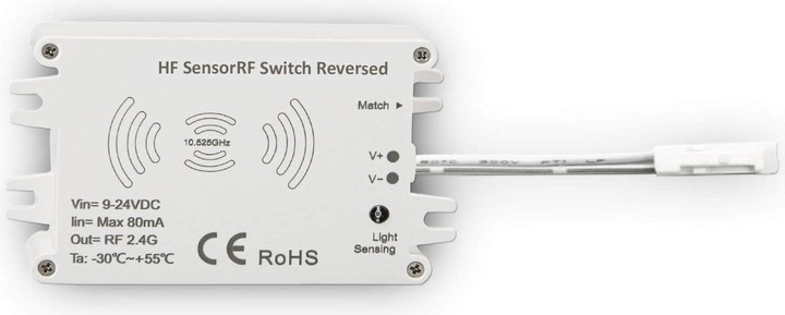 Image du produit Isoled Sys-Pro Détecteur de mouvement HF MiniAMP sans fil avec fonction inversée pour UV-C, 9-24V