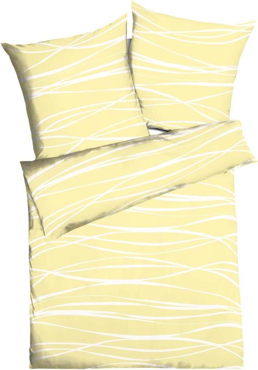 Produktbild Traumschlaf Mako-Satin Bettwäsche Motion Colours gelb (Bettwäsche Set, 135x200 cm + 80x80 cm)