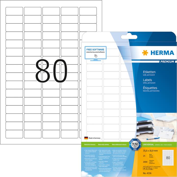 Produktbild HERMA Universal Etiketten A4