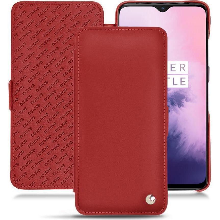 Noreve Lederschutzhülle horizontal (OnePlus 7), Smartphone Hülle, Rot