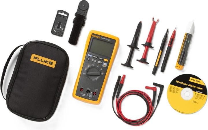 Fluke 1ACII berührungsloser Spannungsprüfer, Batterien, Benutzerhandbuch auf CD, Fluke 3000 FC Multimeter, Fluke TP220 Industrielle Messspitzen, Fluke TL224 Messleitungen