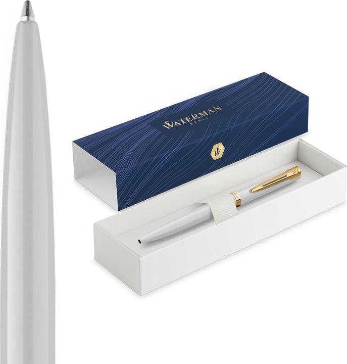 Actual product image Waterman Kugelschreiber IMPRESSION weisser Lack CT M Blau Geschenkbox (1x)